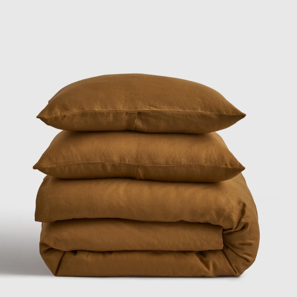 NWOT QUINCE Duvet Cover Set Tobacco